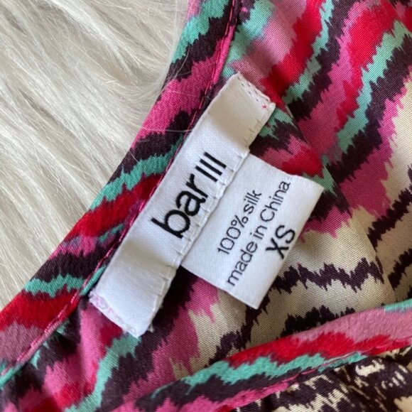 Hot Pink Striped Mini Dress | Bar III | XS - Picture 4 of 4